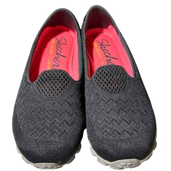 Skechers Shoes - Skechers Charcoal Gray Knit Memory Foam Women’s Comfort Shoes Flats Sz 6